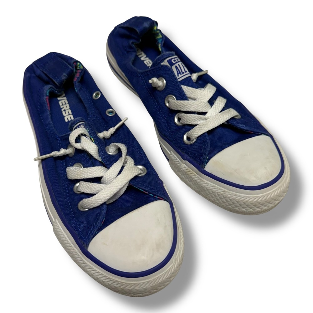 Converse Chuck Taylor All Star Shoreline‎ Slip On Blue Sneakers 544184F Womens 6